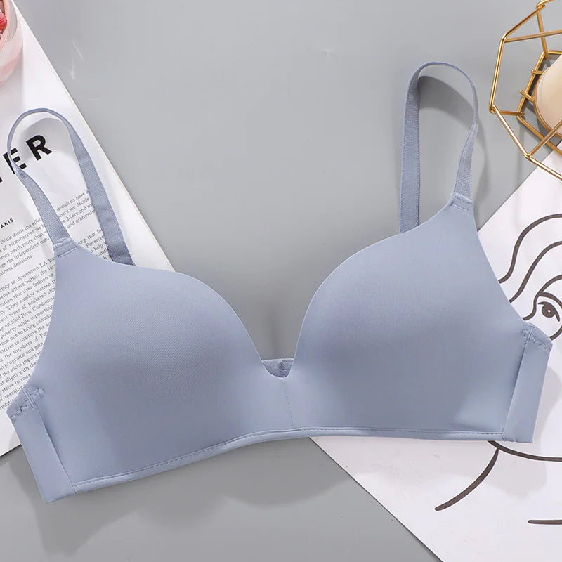 Breathable No-Rims Gather Bra for Women