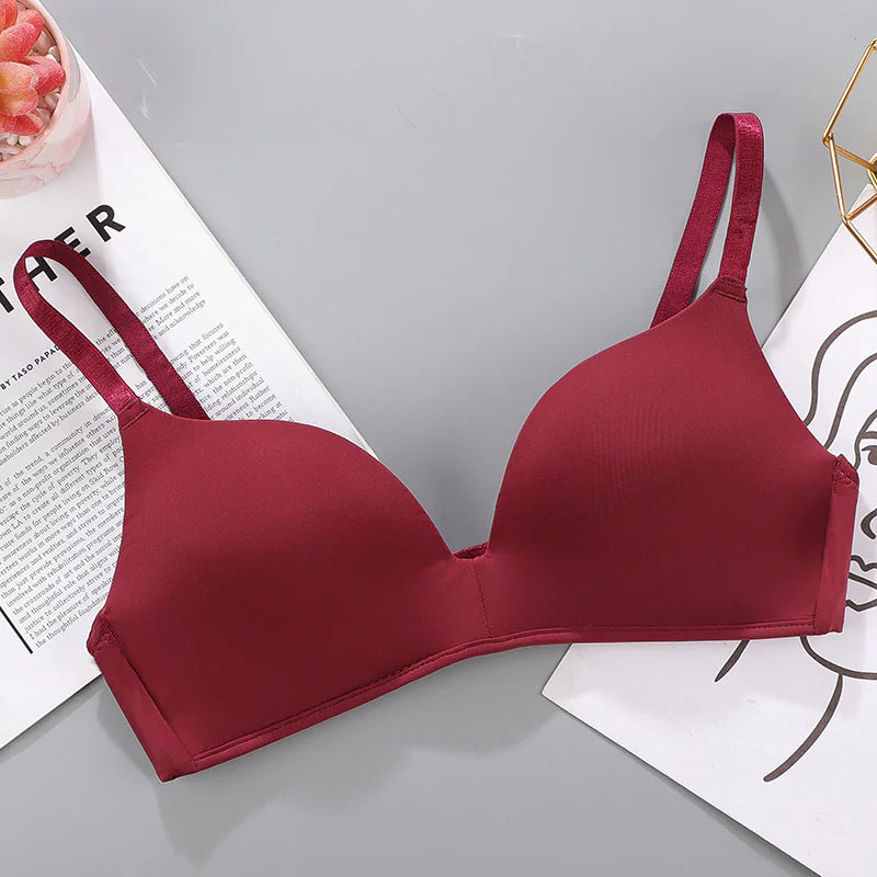 Breathable No-Rims Gather Bra for Women